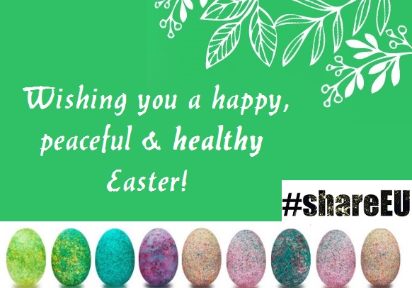 Obrazek z tekstem: Wishing you a happy, peaceful & healthy Easter